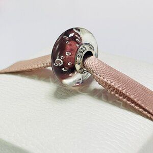 Pandora Lavender Purple Colored Glass Bead String Beaded Bracelet S925 Ale